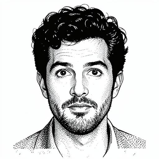 Illustrated portrait representing Theo Marchetti, The Devices Geek