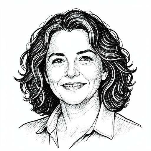 Illustrated portrait representing Maggie Sorensen, The Enablement Geek