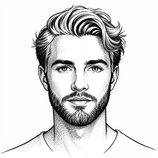 Illustrated portrait representing Owen Brandt, The Martech Geek