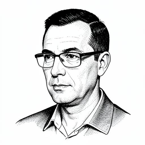 Illustrated portrait representing Marcus Reed, The Models Geek