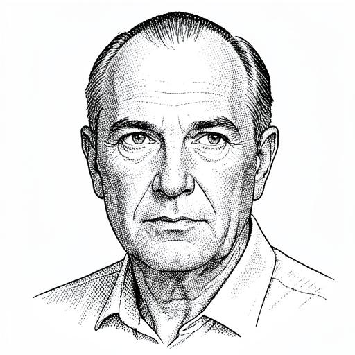 Illustrated portrait representing Curtis Vane, The People Tech Geek